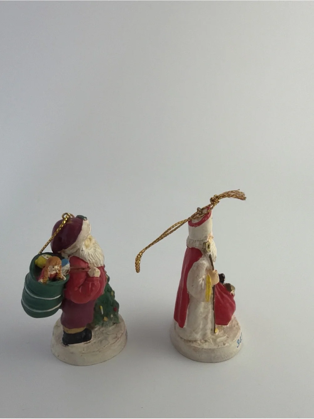 Santa Through the ages Ornaments Legend of St. Nicholas 343 AD & 1822